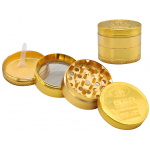 HX071-4 PACK OF 12 40MM GOLD METAL TOBACCO GRINDER - Image 1