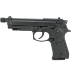 SR92 A1 Gas Blowback Airsoft Black Pistol with Threaded Barrel - Image 1
