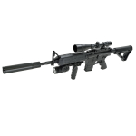 P1158D Spring Airsoft Rifle Black - Image 1
