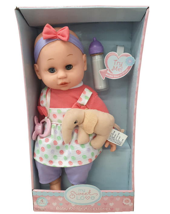 16626 16INCH MY SWEET LOVE BABY DOLL & ACCESSORIES Trimex Wholesale UK