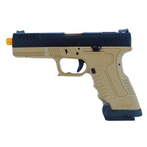 WE GP1799 T1 GAS BLOWBACK AIRSOFT PISTOL TAN BLACK