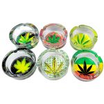 HX2006 84MM GLASS ASHTRAY PACK OF 6 - Image 1