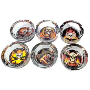HX2014 84MM GLASS ASHTRAY PACK OF 6