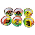 HX2018 84MM GLASS ASHTRAY PACK OF 6 - Image 1