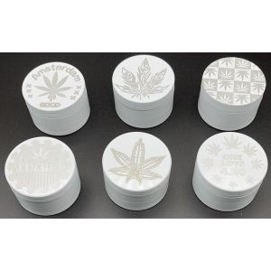 HX850PB-4TQ LEAF PACK OF 12 50MM METAL TOBACCO GRINDER