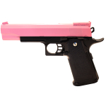 G6 Galaxy Airsoft Metal Spring Pistol - Pink Two Tone - Image 1