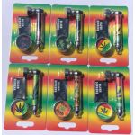 TZ1005 L85MM METAL PACK OF 12 TOBACCO GRINDER + PIPE SET - Image 2