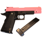 G6 Galaxy Airsoft Metal Spring Pistol - Pink Two Tone - Image 3