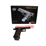 G6 Galaxy Airsoft Metal Spring Pistol - Pink Two Tone - Image 2