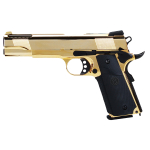 SR1911 SRV-12 GOLDEN GAS PISTOL FULL METAL BLACK - With Hard Case - Image 1