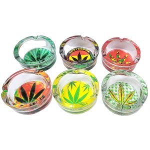 HX2002 84MM GLASS ASHTRAY PACK OF 6