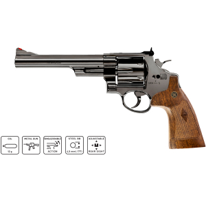 Smith & Wesson M29 6.5inch 4.5 CO2 Burnished Metal Airgun Revolver