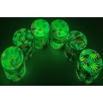 HXYP52-4MY PACK OF 12 52MM METAL GRINDER GLOW IN DARK - Image 2