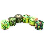 HXYP52-5MY PACK OF 12 52MM METAL GRINDER GLOW IN DARK - Image 1