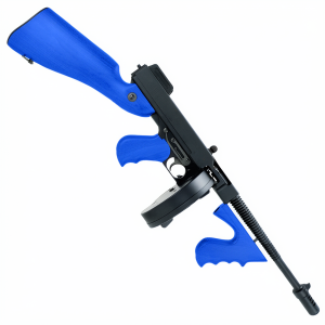 King Arms Thompson M1928 Chicago Wood Pattern AEG Airsoft Gun Two-Tone Blue Wholesale