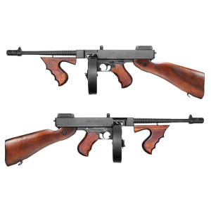 KING ARMS THOMPSON M1A1 MILITARY REAL WOOD AEG AIRSOFT GUN