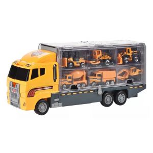 TN1086C DIE CAST METAL CUNSTRUCTION TRUCK CARS PLAY SET