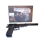 M22 Double Eagle Airsoft Spring Pistol With Supressor - Image 3