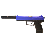 M23  Double Eagle Airsoft Spring Pistol With Supressor - Two Tone - Image 1