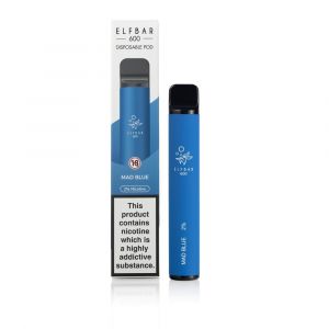 ELF BAR MAD BLUE 600 PUFFS DISPOSABLE VAPE PACK OF 10