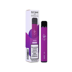 ELF BAR GRAPE 600 PUFFS DISPOSABLE VAPE PACK OF 10