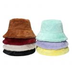 FLUFFY FUR BUCKET HAT PLAIN - Image 2