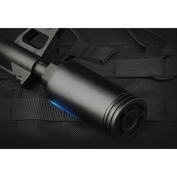 Simulated Spitfire Tracer Unit Per Airsoft – Luce LED UV, Ricarica USB, Filettatura 14mm CCW / 11mm CW, Batteria 20000 BBS