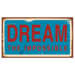 30X15-340 VINTAGE SIGN 30 X 15 CM - DREAM - Image 1