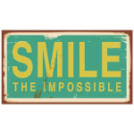 30X15-345 VINTAGE SIGN 30 X 15 CM - SMILE - Image 1