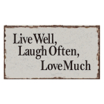 30X15-407 VINTAGE SIGN 30 X 15 CM – LIVE LAUGH LOVE - Image 1