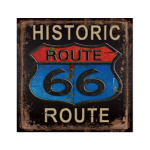 30×40-217 VINTAGE SIGN 30 X 40 CM – Route 66 - Image 1