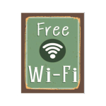 30×40-691 VINTAGE SIGN 30 X 40 CM – Free Wifi - Image 1