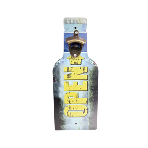 OP388 40CM WOODEN VINTAGE SIGN WITH BOTTLE OPENER - OPEN