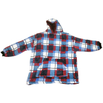 CHECK PRINT OVERSIZED SNUGGLE HOODIE 90 X 80 CM - Image 1