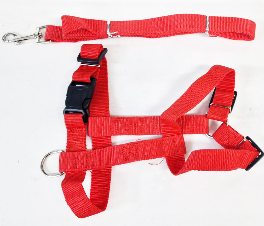 Nylon Adjustable Dog body harness with 1.2M lead Trimex Wholesale UK