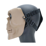 SRC FULL FACE SKULL AIRSOFT MASK V2 TAN WITH ROUND HOLES - Image 4