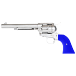 King Arms SAA .45 Peacemaker Airsoft Gas Revolver M – Silver Blue - Image 1