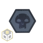 SPOOKY SKULL DARK BALLISTIC HEX PATCH BH00011 - Image 1