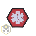 MEDIC PATCH RED BALLISTIC HEX PATCH BH00020 - Image 1