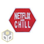 NETFLIX AND CHILL CATCHPHRASE BALLISTIC HEX PATCH BH00032 - Image 1