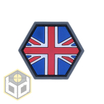 UK FLAG FULL COLOUR BALLISTIC HEX PATCH BH00039 - Image 1