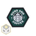 GUNS AND COFFEE BALLISTIC HEX PATCH BH00050 - Image 1