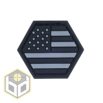 AMERICAN FLAG DARK BALLISTIC HEX PATCH BH00052 - Image 1