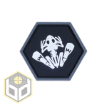 US NAVY SEALS SKULL FROGMAN WHITE WITH FLIPPERS BALLISTIC HEX PATCH BH00058 - Image 1