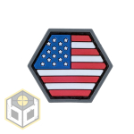 AMERICAN FLAG FULL COLOUR BALLISTIC HEX PATCH BH00007 - Image 1