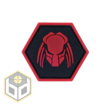 PREDATOR RED HEAD BALLISTIC HEX PATCH BH00009 - Image 1