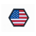 AMERICAN FLAG FULL COLOUR BALLISTIC HEX PATCH BH00007 - Image 1