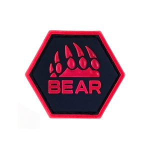 Bear Red Ballistic Hex Patch BH00012