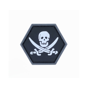 JOLLY ROGER WHITE BALLISTIC HEX PATCH BH00015