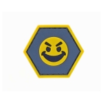 HAPPY FACE YELLOW BALLISTIC HEX PATCH BH00017 - Image 1